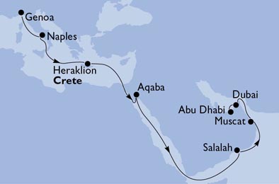 Italien, Jordanien, Oman